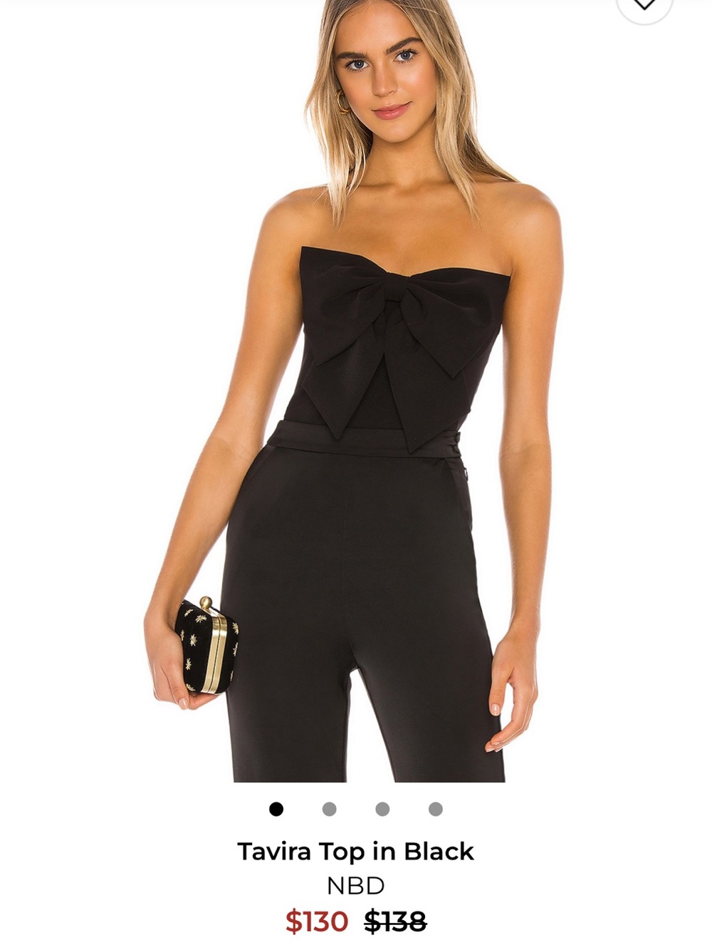 Cropped Black Bow-Front Women's Corset Tube Top